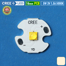 Original Cree Led 5W XT-E DayLight 5000K 1.5A 16mm XTE Cahaya Siang Hari Mata Led Senter Sorot Tembak Baca DRL Kota